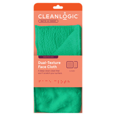 Cleanlogic Bath and Body Sensitive Skin Dual-Texture Face Cloth