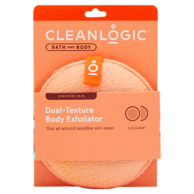 Cleanlogic Bath and Body Sensitive Skin Dual-Texture Body Exfoliator Scrubber