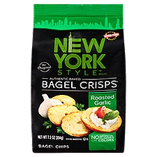 New York Style Bagel Crisps The Original Authentic Baked Roasted Garlic, Bagel Chips, 7.2 Ounce