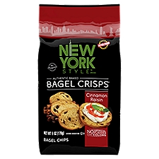 New York Style Bagel Crisps The Original Authentic Baked Cinnamon Raisin Bagel Chips, 6 oz