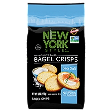 New York Style The Original Authentic Baked Sea Salt, Bagel Chips, 6 Ounce