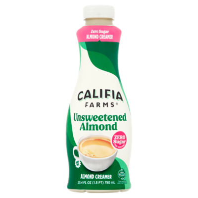 Califia Farms Unsweetened Almond Creamer, 25.4 fl oz, 25.4 Fluid ounce