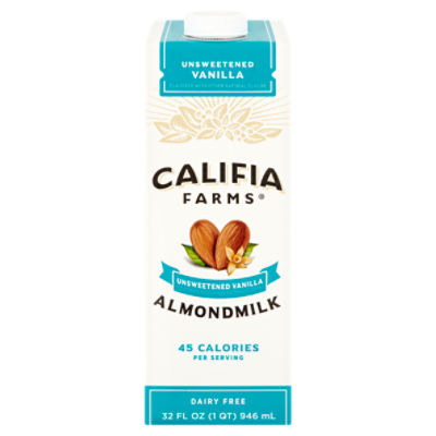 Califia Farms Unsweetened Vanilla Almondmilk, 32 fl oz Fairway