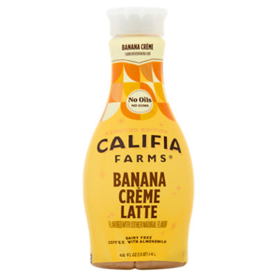 Califia Farms Dairy Free Banana Crème Latte Coffee with Almondmilk Limited Edition, 48 fl oz