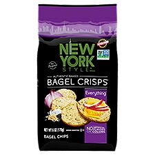 New York Style Bagel Crisps The Original Everything Authentic Baked Bagel Chips, 6 oz