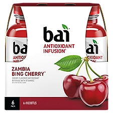 bai Antioxidant Infusion Zambia Bing Cherry Antioxidant Beverage, 18 oz, 6 count