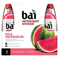 Bai Kula Watermelon, Antioxidant Infused Beverage, 14 Fl Oz Bottles, 6 Pack