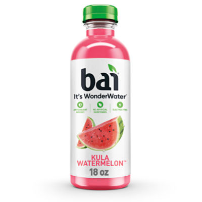 Bai Flavored Water, Kula Watermelon, Antioxidant Infused Beverage, 18 Fluid Ounce Bottle, 18 Fluid ounce