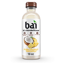 Bai Coconut Flavored Water, Puna Coconut Pineapple, Antioxidant Infused, 18 Fluid Ounce Bottle