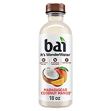 Bai Coconut Flavored Water, Madagascar Coconut Mango, Antioxidant Infused, 18 Fluid Ounce Bottle