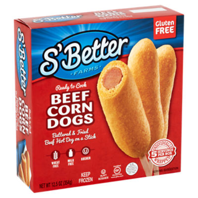 S'Better Farms Ready to Cook Beef Corn Dogs, 12.5 oz