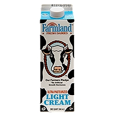 Farmland Dairies Light Cream - Quart, 32 Fluid ounce