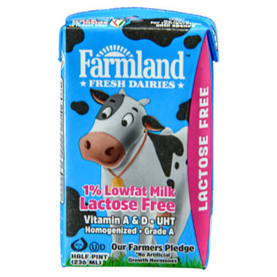Farmland Fresh Dairies Lactose Free 1% Lowfat Milk, half pint