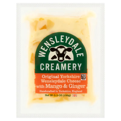 Wensleydale Creamery Original Yorkshire Wensleydale Cheese with Mango & Ginger, 5.3 oz