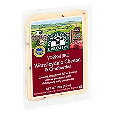 Wensleydale Creamery Cheese & Cranberries, Yorkshire Wensleydale, 5.3 Ounce