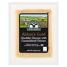 WENSLEYDALE CREAMERY Abbot's Gold Cheddar Cheese with Caramelized Onions, 5.3 oz