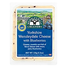 Wensleydale Creamery Yorkshire Wensleydale Cheese with Blueberries, 5.3 oz