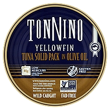 Tonnino Olive Oil, Yellowfin Tuna Solid Pack, 4.94 Ounce