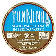 Tonnino Solid Pack Tuna in Spring Water, 4.94 oz, 4.94 Ounce