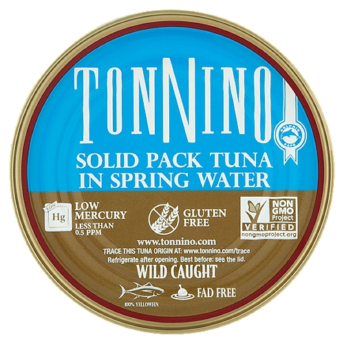 Tonnino Solid Pack Tuna in Spring Water, 4.94 oz