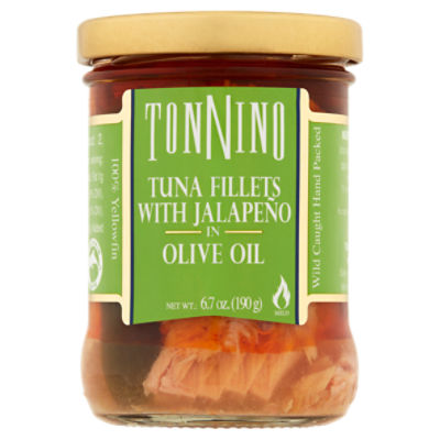 Tonnino Tuna Fillets with Jalapeño in Olive Oil, 6.7 oz