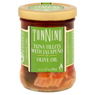 Tonnino Tuna Fillets with Jalapeño in Olive Oil, 6.7 oz - Gourmet