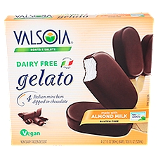 Valsoia Dairy Free Italian Mini Bars Dipped in Chocolate Gelato, 4 count, 2.7 fl oz