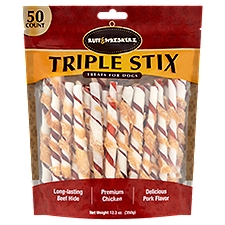 Ruff & Whiskerz Triple Stix Treats for Dogs, 12.3 oz, 50 count