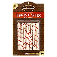 Ruff & Whiskerz Real Chicken Twist Stix Treats for Dogs, 25 count