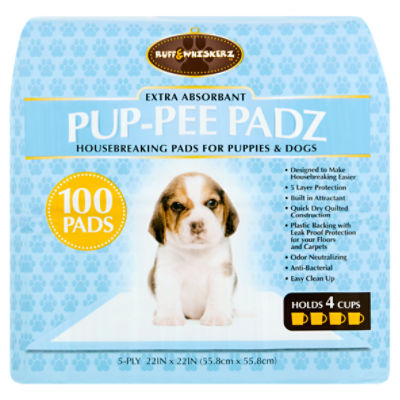 Ruff & Whiskerz PupPee Padz Extra Absorbant 5Ply Housebreaking Pads