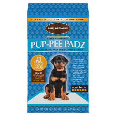 Ruff & Whiskerz PupPee Padz Extra Absorbant 5Ply Extra Large Pads, 21
