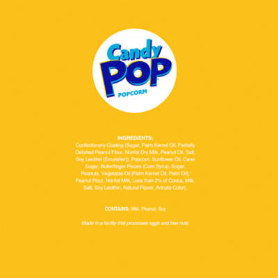 Candy Pop Butterfinger Bar Popcorn, 5.25 oz