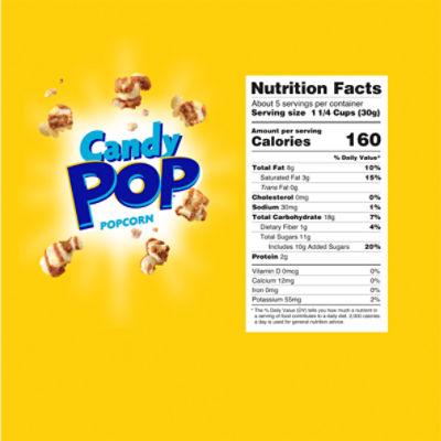 Candy Pop Butterfinger Bar Popcorn, 5.25 oz