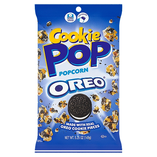 Cookie Pop Oreo Popcorn, 5.25 oz
At last America two of our favorite snacks are joined together in Amazing Deliciousness™ light fluffy popcorn, icing and gingerbread cookie pieces.
A perfect Match!
We know you will Love it!
Mmmm... it tastes Good to snack again!®