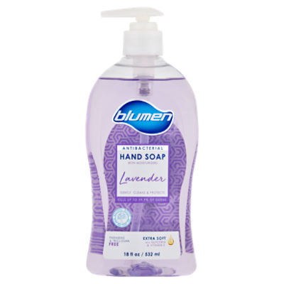 Blumen Lavender Antibacterial Hand Soap with Moisturizers, 18 fl oz