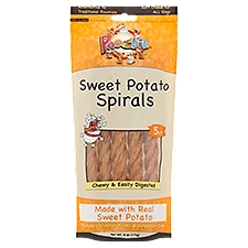Poochie Sweet Potato Spirals Soft Chews for All Dogs, 5 count, 6 oz, 6 Ounce
