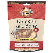 "Chicken On A Bone" Poochie Dog Treats-6 Bags of 10 Bones Each=Total 60 Treats*