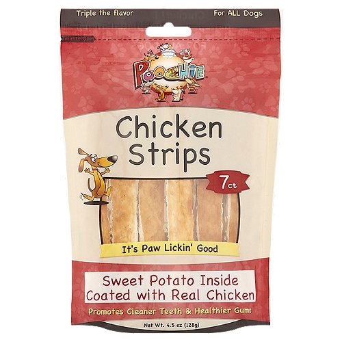 Poochie Chicken Strips for All Dogs, 7 count, 4.5 oz