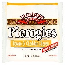 Poppy's Pierogies Potato & Cheddar Cheese, Pierogies, 13 Ounce
