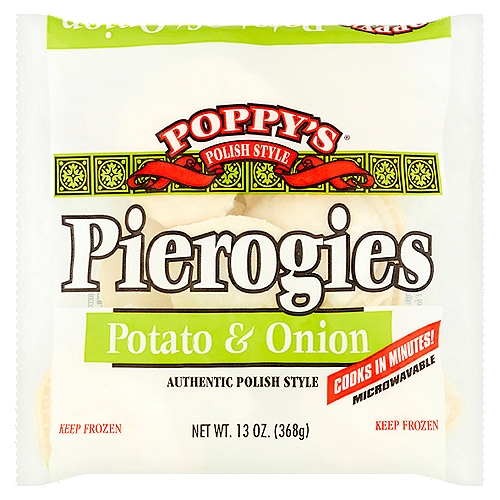 Poppy's Pierogies Potato & Onion Pierogies, 13 oz