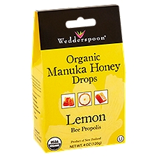Wedderspoon Organic Manuka Honey Lemon Bee Propolis Drops, 4 oz