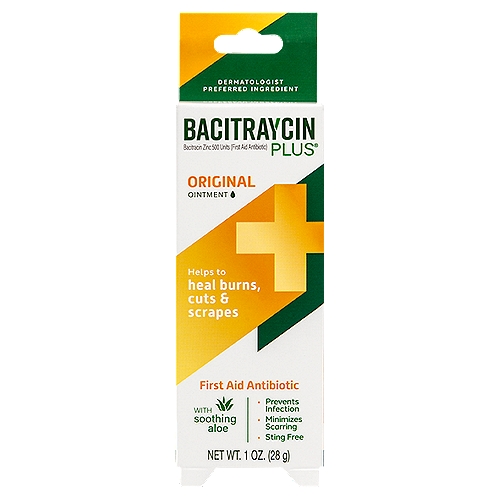 Bacitraycin Plus Original First Aid Antibiotic Ointment, 1 oz 