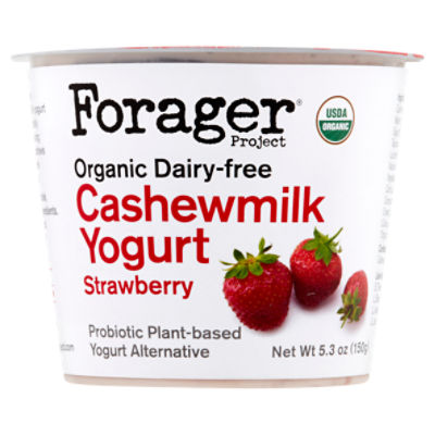 Forager Project Organic Dairy-Free Strawberry Cashewmilk Yogurt Alternative, 5.3 oz