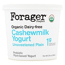 Forager Project Organic Dairy-Free Unsweetened Plain Cashewmilk, Yogurt, 24 Ounce