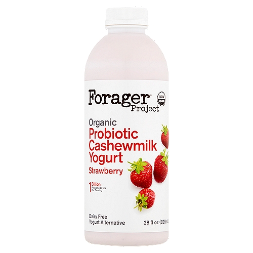 Forager Project Organic Strawberry Probiotic Cashewmilk Dairy Free Yogurt Alternative, 28 fl oz