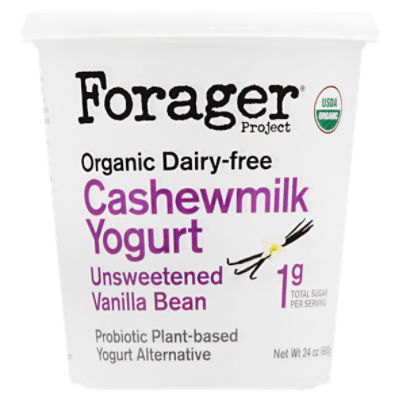 Forager Project Organic Dairy-Free Unsweetened Vanilla Bean Cashewmilk Yogurt, 24 oz