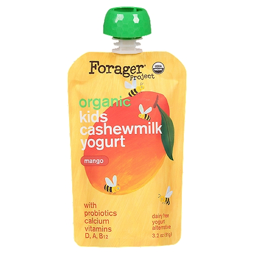 Forager Project Organic Mango Kids Cashewmilk Dairy Free Yogurt Alternative, 3.2 oz