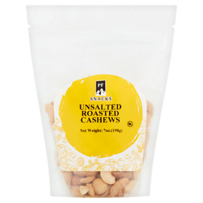 PF Snacks Unsalted Roasted Cashews, 7 oz