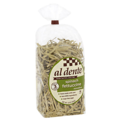 Al Dente Spinach Fettuccine Noodles, 12 oz