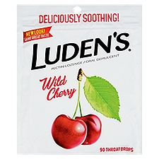 LUDEN'S Wild Cherry Throat Drops, 90 counts, 90 Each